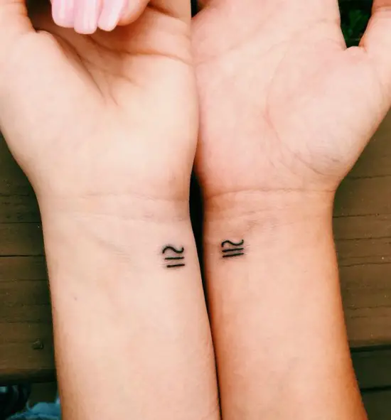 Small Matching Tattoos for Friends