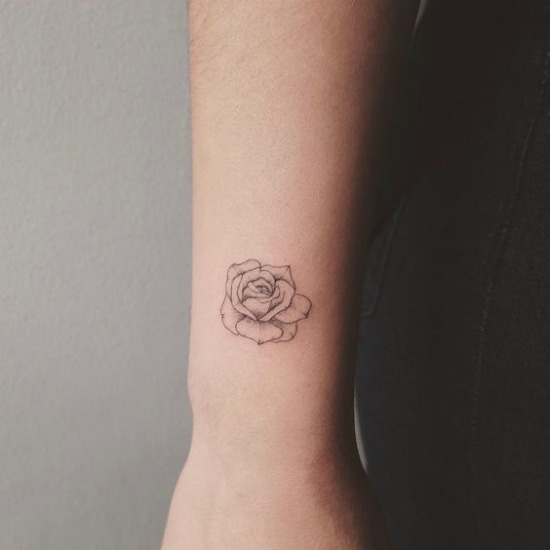 Small Rose Tattoos on Wrist