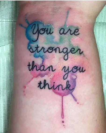 Watercolor Quote Tattoo