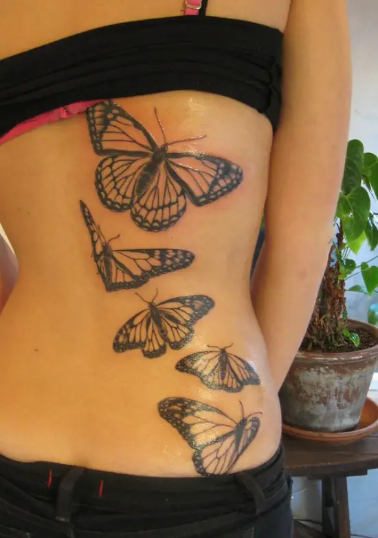 back body butterfly tattoo