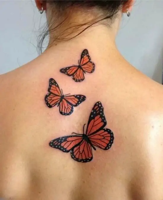 butterfly tattoo on Back