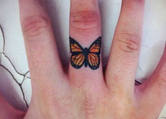 butterfly tattoos on finger