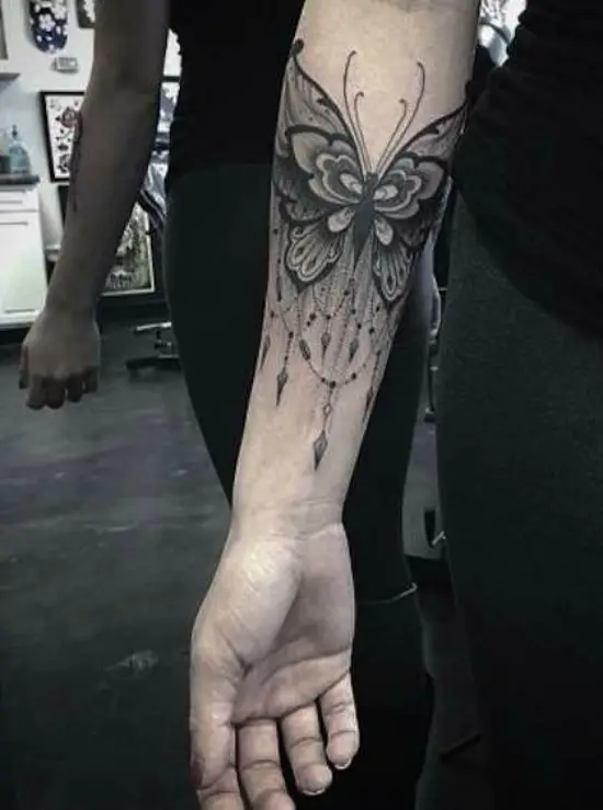 dark butterfly tattoos