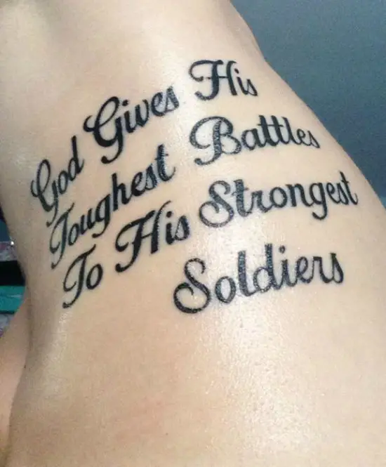 god gives his toughest battles to his strongest soldiers