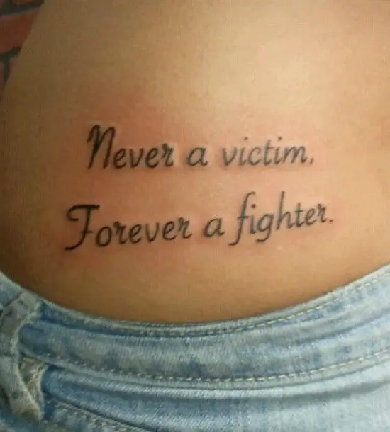 never a victim forever a fighter