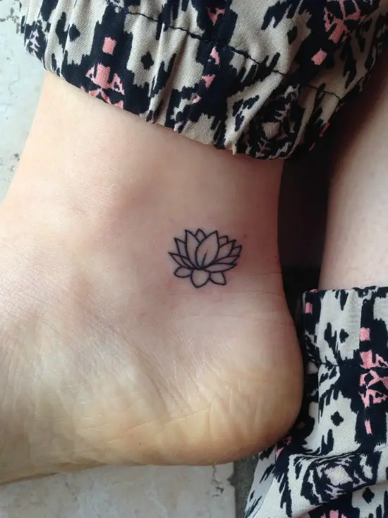 small lotus flower tattoo