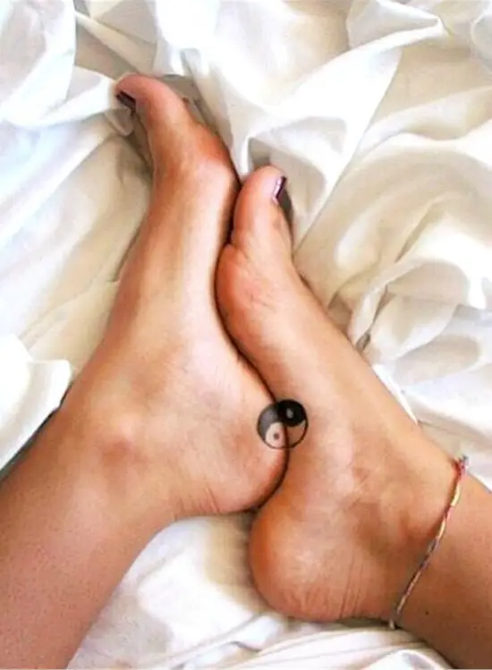 small yin yang tattoo