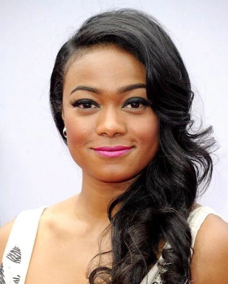 Tatyana Ali Side Swept Long Hairstyle