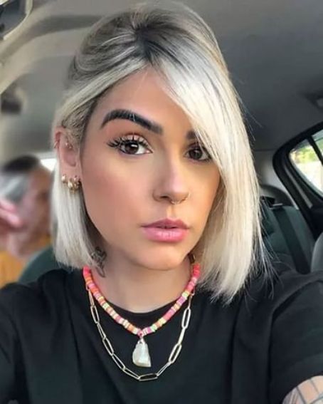 Short Straight Blonde Bob