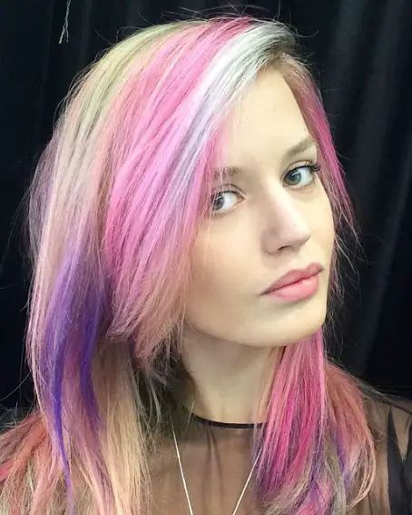 Georgia May Jagger Rainbow Hair