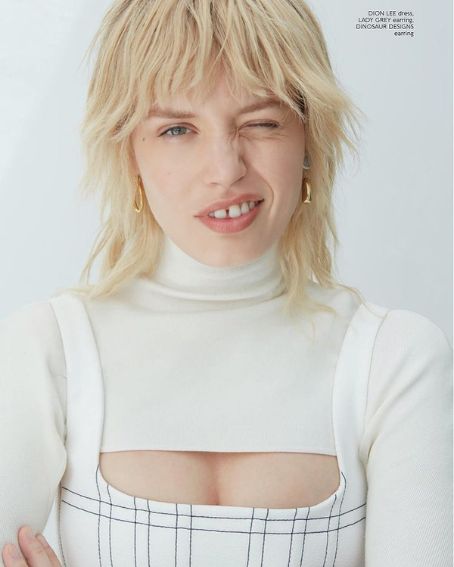 Georgia May Jagger Bob Hairstyle With Bangs