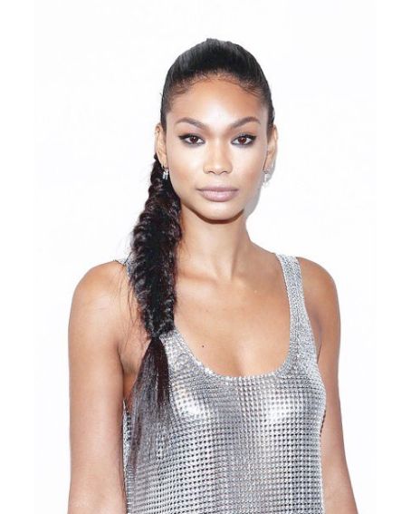 Chanel Iman Long Braided Hairstyle