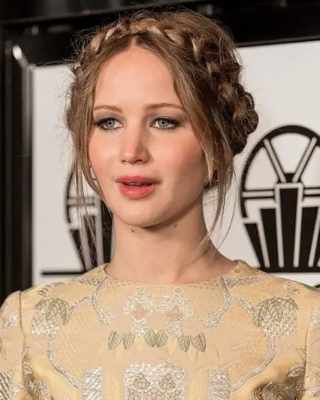 Jennifer-lawrence Bob With Braided Bangs