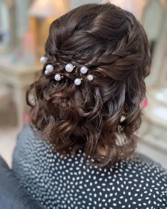 Braided Short Hair Updo