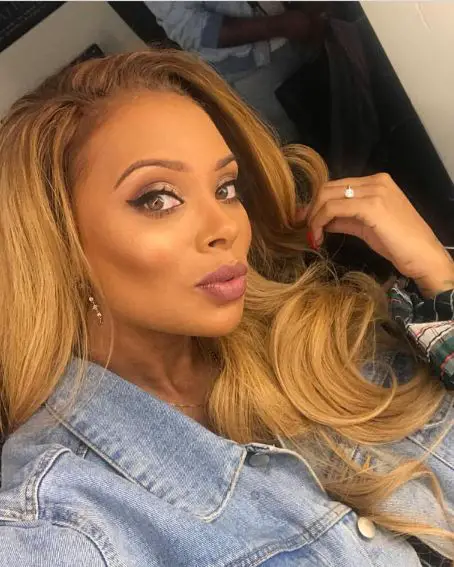 Blonde Messy Waves Hairstyle Of Eva Marcille
