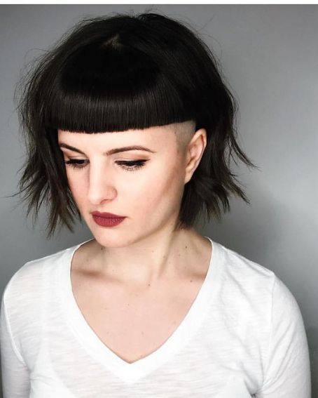 Short Hair Edgy Cut With Bangs