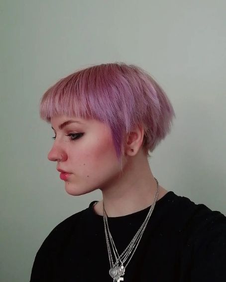 Purple Short Pixie Hair