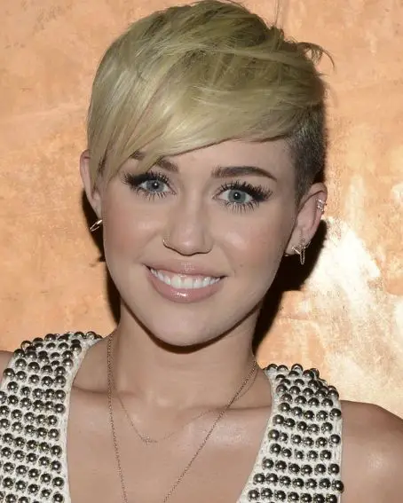 Miley Cyrus Long Pixie Haircut