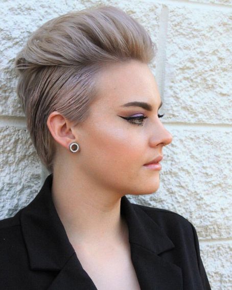 Blonde Short Edgy Cut