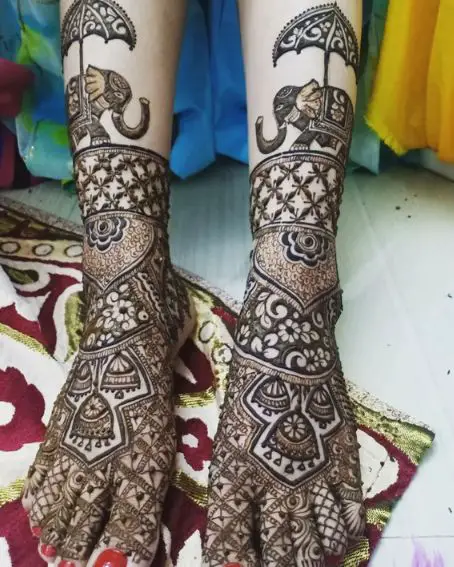 Elephant Foot Mehndi Design