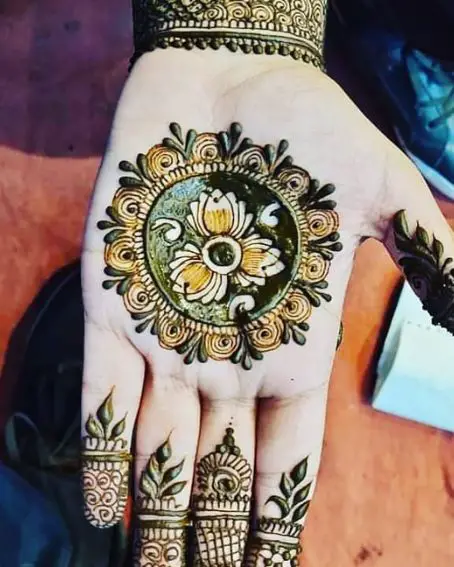 Lotus Mandala Mehndi Design