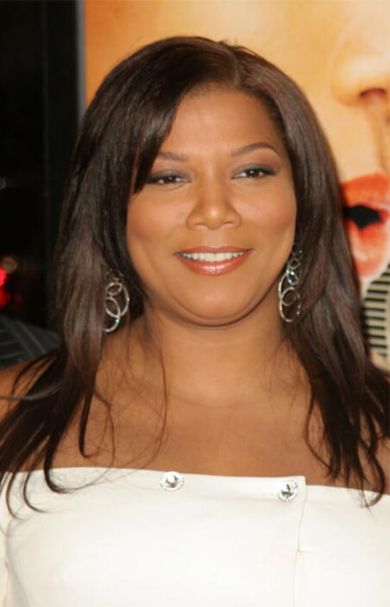 Queen Latifah Hairstyle with Layers and Side Bang