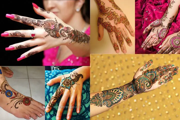 glitter mehndi designs