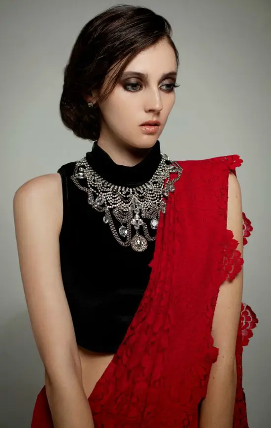 25 Gorgeous Pics of velvet blouse designs