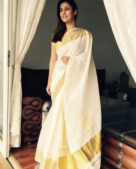 Nayanthara In Onam Special Kerala Saree