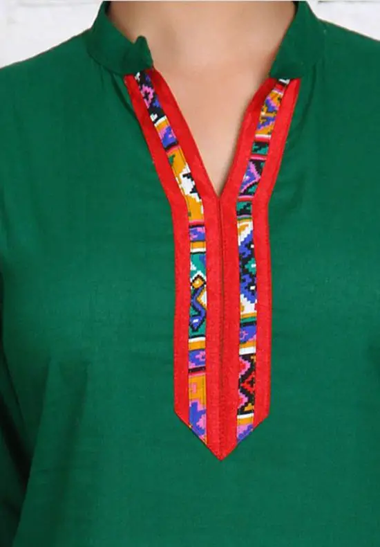 13 Fashionable Collar Neck Designs for Kurtis