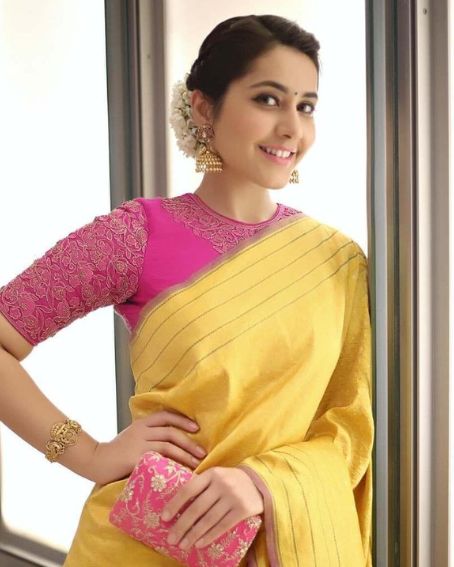 Rashi Khanna In Yellow Saree