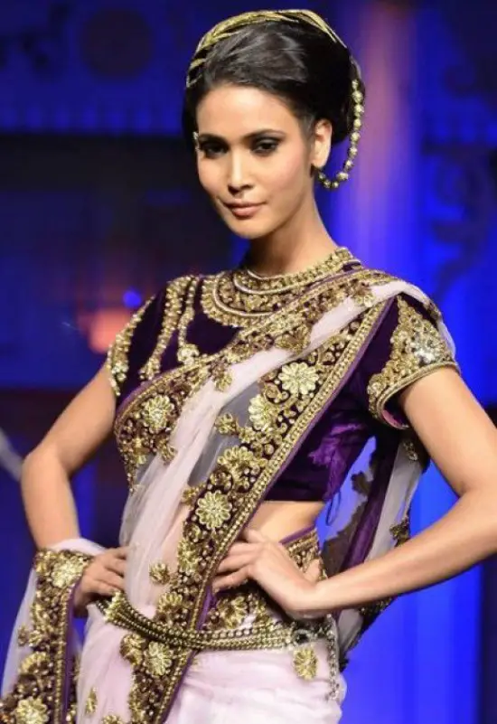silver pakistani wedding dress