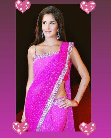 Pink Color Georgette Saree For Katrina