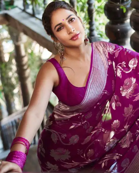 Lavanya Tripathi In Purple Color Saree