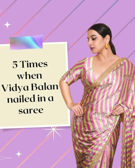 Vidhya Balan Rocks In Tiger-printed Silk Saree