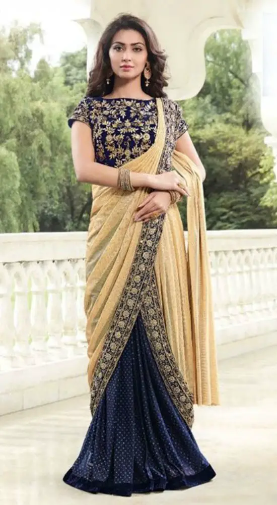 high class party wear saree