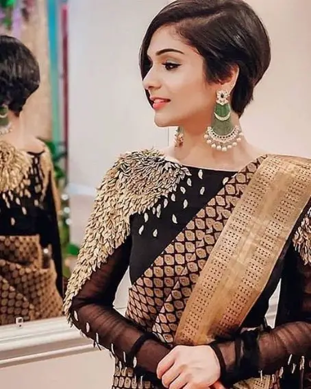 Bridal Saree With Designer Blouse