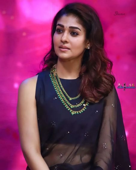 Nayanthara In Custom-made Simple Organza Saree