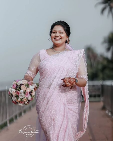 Beautiful Pink Bridal Wedding Saree