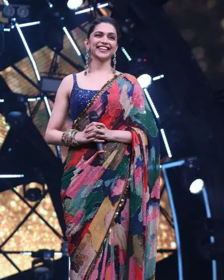 Adorable Multicolor Saree Of Deepika Padukone