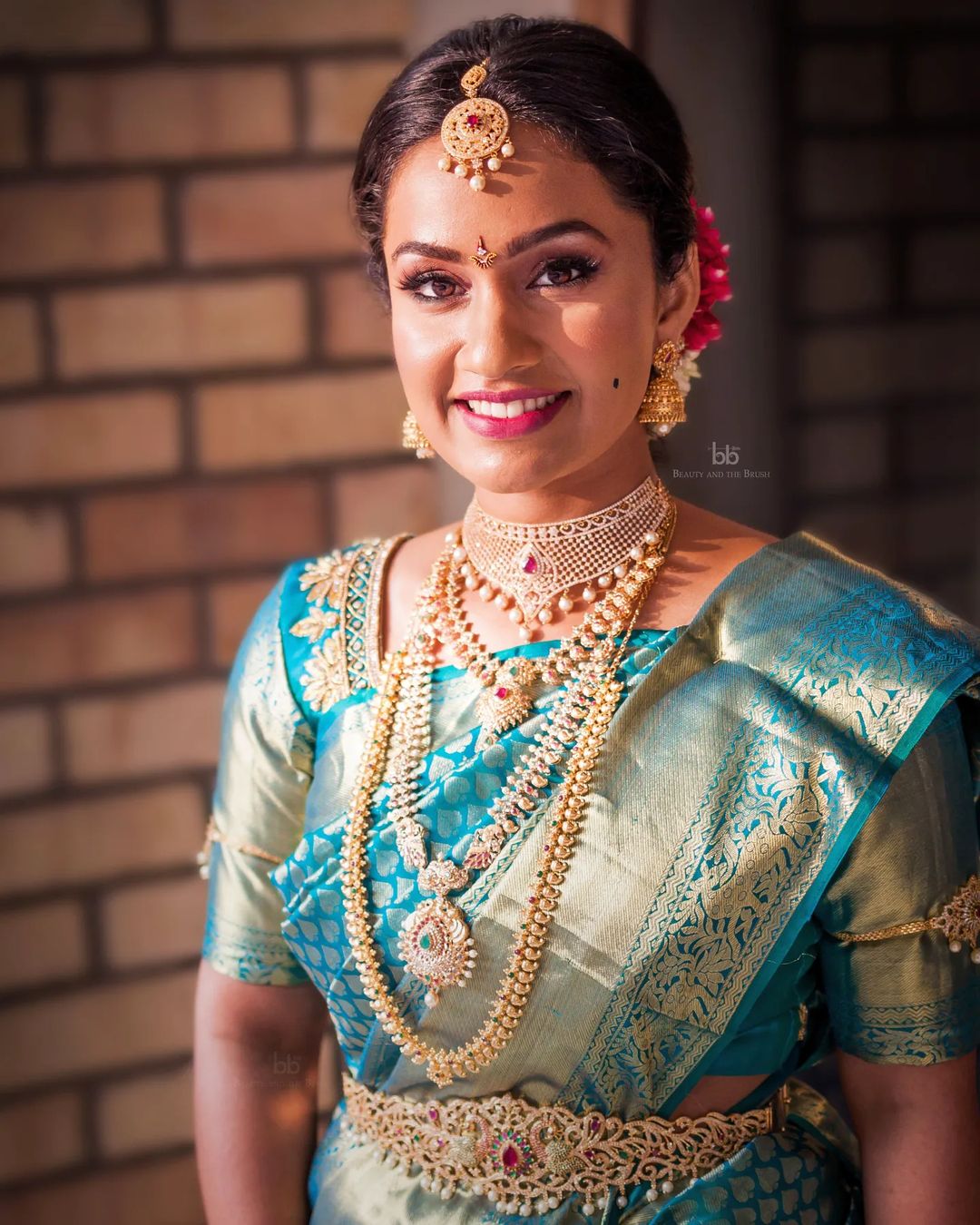 Bluish Green Running Color Pattu Saree