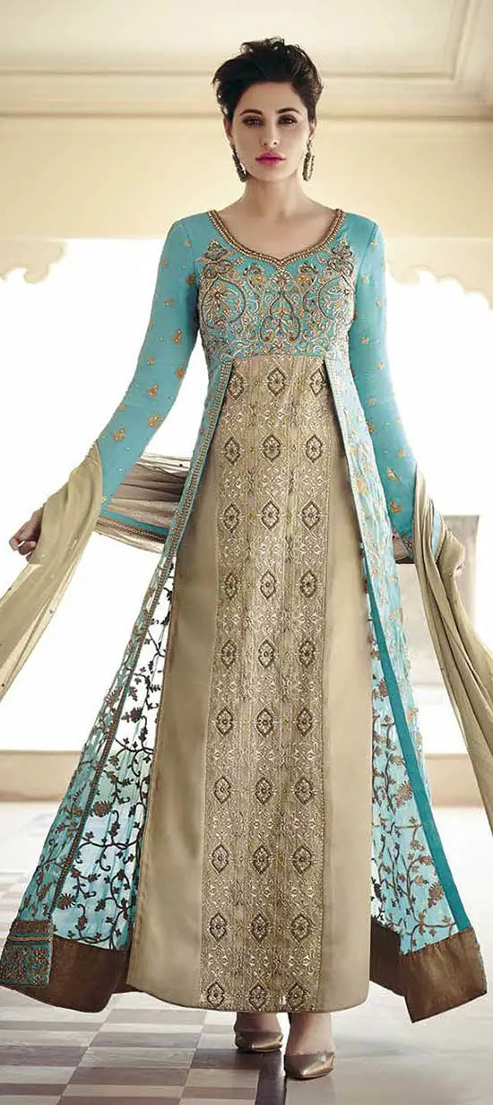 Brown Color Party Wear Anarkali