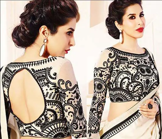 boat neck blouse designs front and back cutting