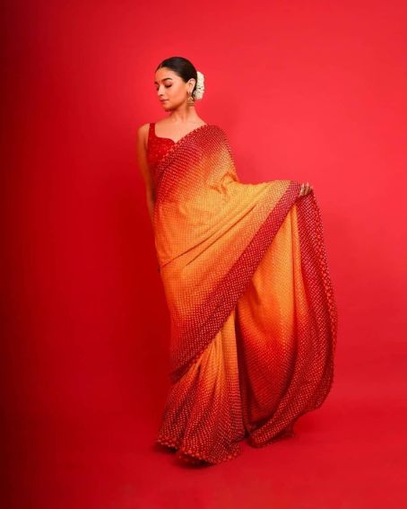 Designer Saree In Satin Silk Printed Work