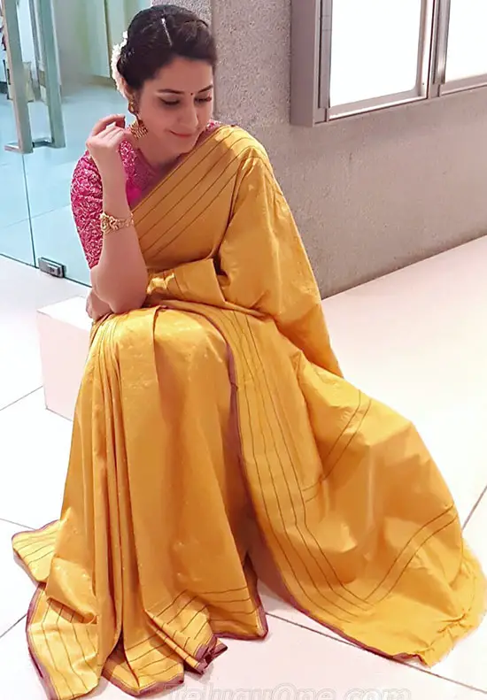 Rashi Khanna in Yellow Saree 