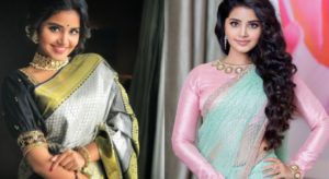 Anupama parameswaran in saree