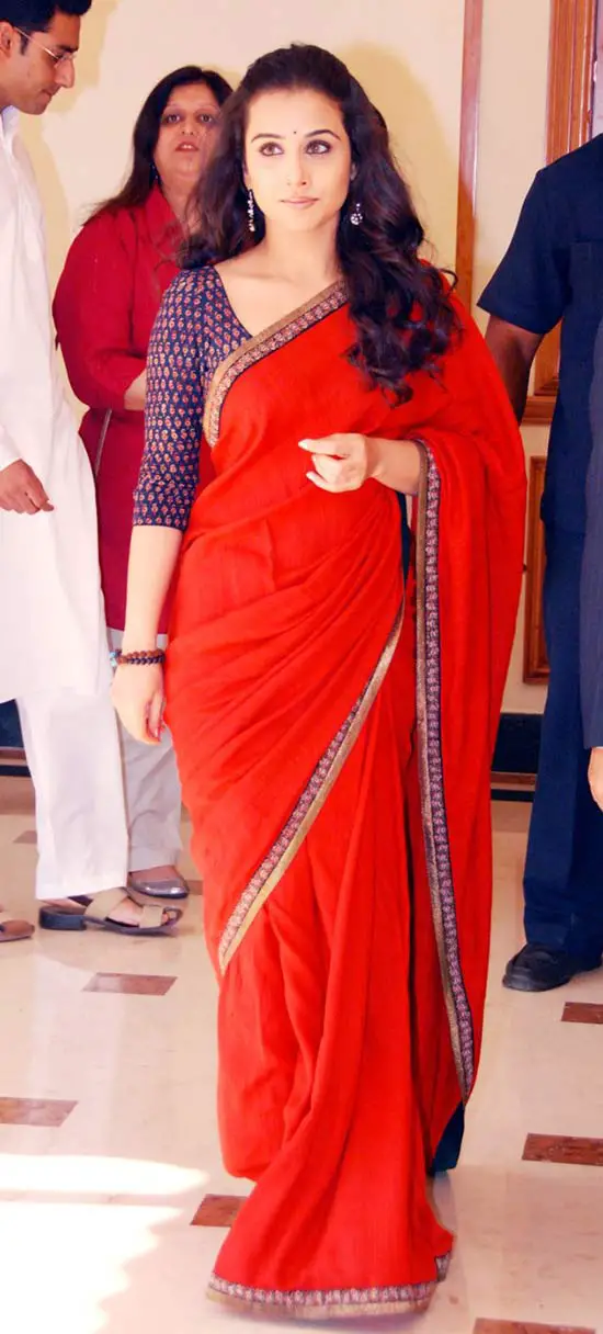 Vidya Balan in red saree