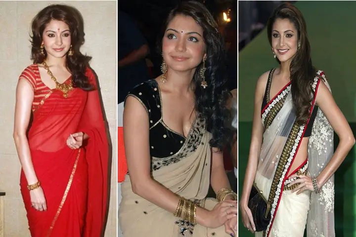 anushka sharma in saree