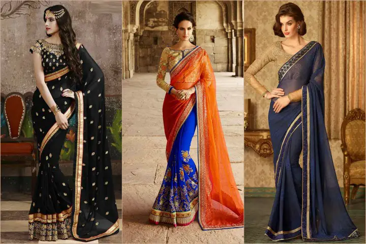 georgette saree with blouse