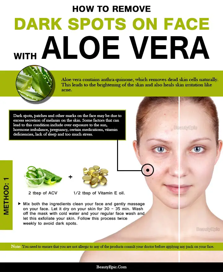 aloe vera for dark spots on face